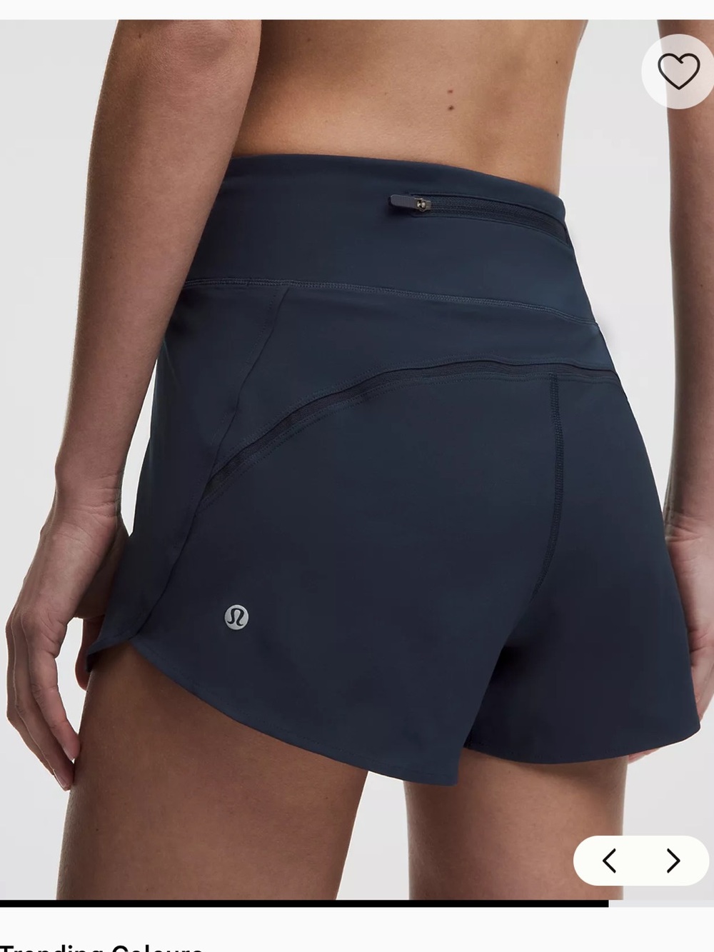 lululemon athletica Navy speed up shorts, original fit, 4” in size 12. - Picture 12 of 13